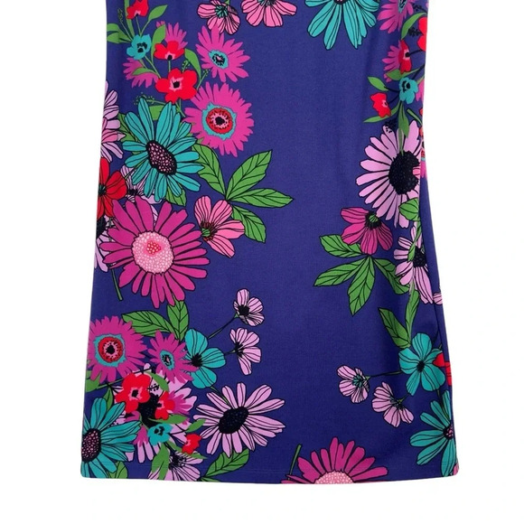 TRINA TURK Vibrant Floral Ponte‎ Knit Sleeveless Shift Dress 8 - Picture 9 of 13